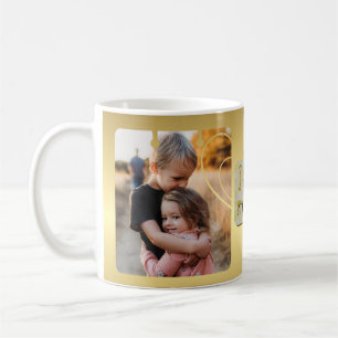 Caneca De Café Colagem de Fotos Personalizada "Eu Amo MÃE"