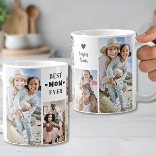 Caneca De Café Colagem de Fotos Personalizada Melhor Mãe