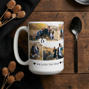 Caneca De Café Colagem de Fotos Personalizada Nós Amamos Você Pap