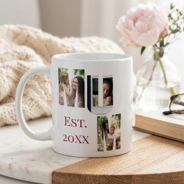 Caneca De Café Colagem de Fotos Personalizada para Mãe no Dia das