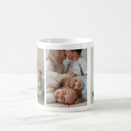 Caneca De Café Colagem de Fotos Personalizadas da Família