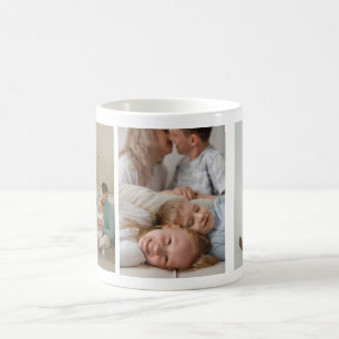 Caneca De Café Colagem de Fotos Personalizadas da Família