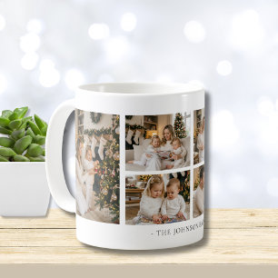 Caneca De Café Colagem de Fotos Personalizadas da Família com Ele