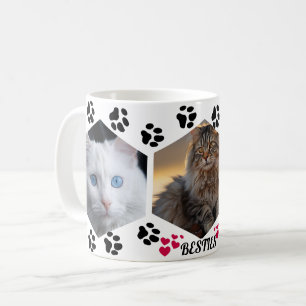 Caneca De Café Colagem de Fotos Personalizadas de Animais de Esti