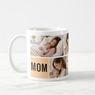 Caneca De Café Colagem de Fotos Personalizadas Dia das Mães Per