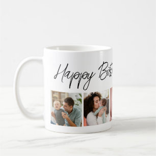 Caneca De Café Colagem de fotos personalizadas Feliz Aniversário 
