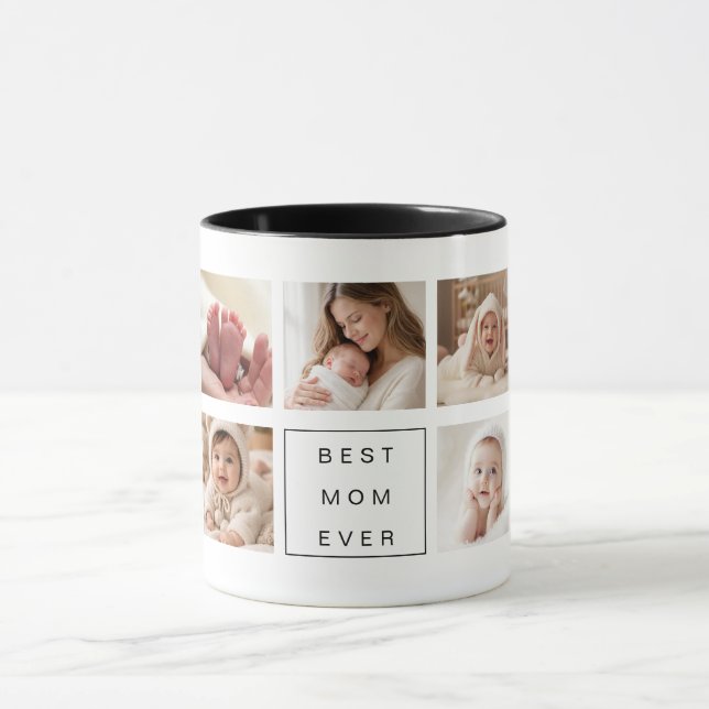 Caneca de Café | Colagem de Fotos Personalizadas M (Centro)
