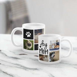 Caneca De Café Colagem de Fotos Pet Mãe de Cachorro Bonito