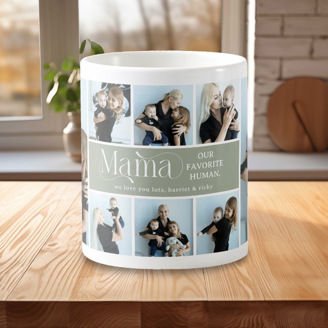 Caneca De Café Colagem de Fotos Sentimentais Presente para Mamãe (Criador carregado)