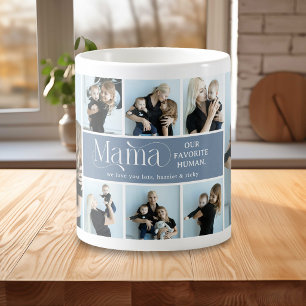 Caneca De Café Colagem de Fotos Sentimentais Presente para Mamãe
