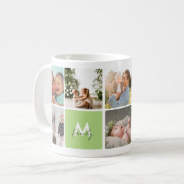 Caneca De Café Colagem de Fotos Simples Família Moderna Filhos de