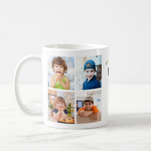 Caneca De Café Colagem de Fotos Simples Moderna 8 Nós Te Amamos P
