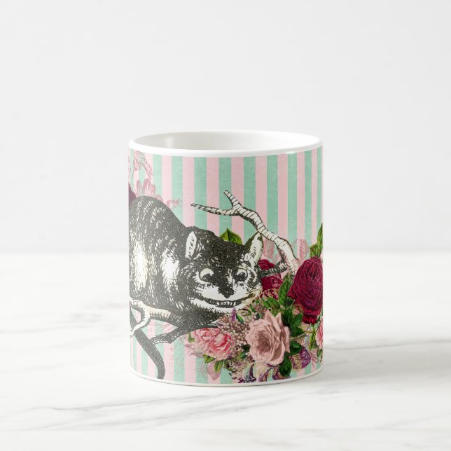 Caneca De Café Colagem de Gatos de Cheshire do rico (Centro)