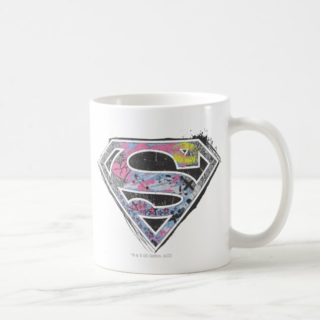 Caneca De Café Colagem de logotipos da Supergirl (Direita)