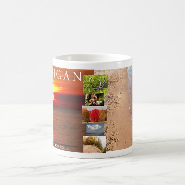 Caneca De Café Colagem de Michigan (Centro)