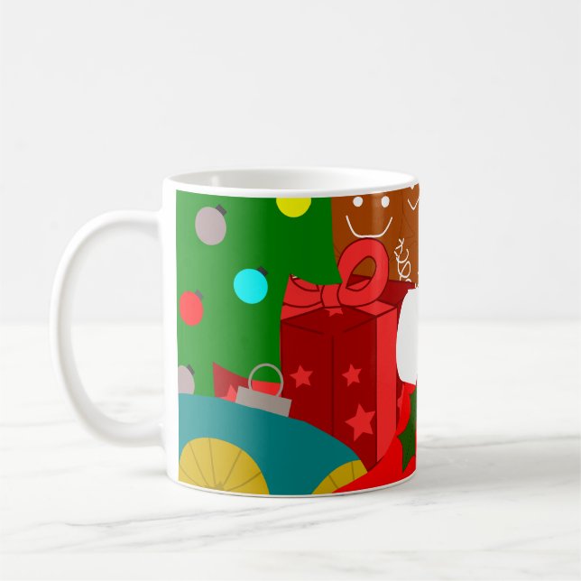 Caneca De Café Colagem de Natal (Esquerda)