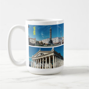 Caneca De Café Colagem de paisagem urbana da arquitetura de Minsk
