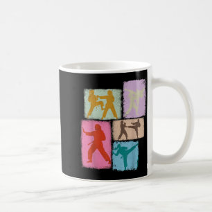 Caneca De Café Colagem de Praticante de Karatê Mulheres Crianças