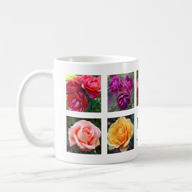 Caneca De Café Colagem de rosas nº 1 Mug (Esquerda)