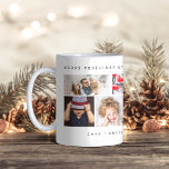 Caneca De Café Colagem de Seis Fotografias Simples | Natal<br><div class="desc">Esta caneca de na moda e elegante apresenta seis de suas fotos pessoais,  com texto simples para a máquina de escrever que você pode personalizar de qualquer maneira que desejar.</div>