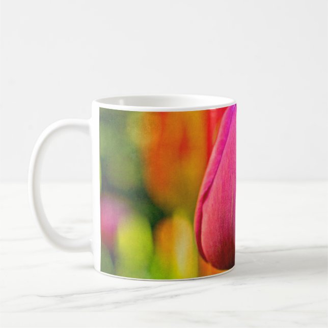 Caneca De Café Colagem de Tulipas (Esquerda)