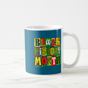 Caneca De Café Colagem do mês da história negra engraçado afro am
