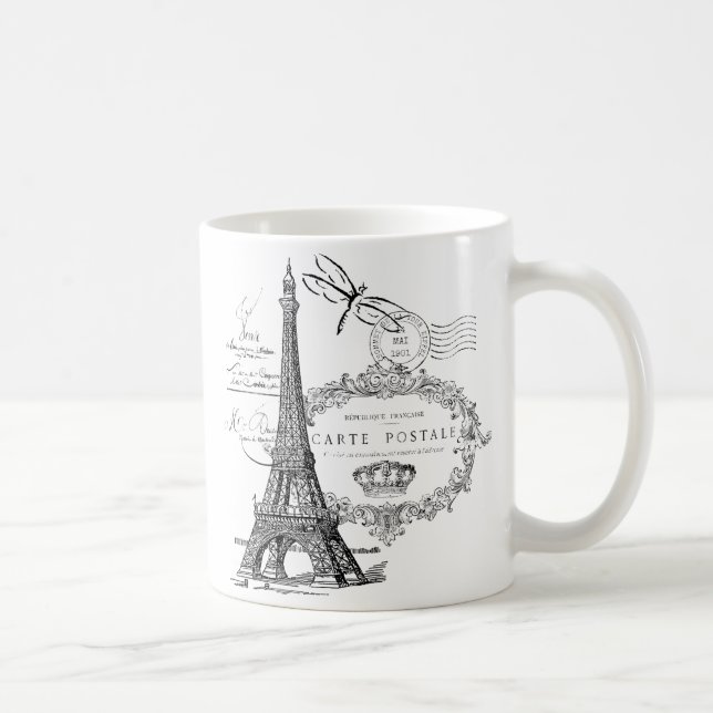 Caneca De Café Colagem em torre Eiffel (Direita)