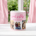 Caneca De Café Colagem Fotográfica das Irmãs de Alma Rosa Quente<br><div class="desc">Celebrar a Irmã Quente Rosa 3 Colagem Fotográfica Keepsasasaemprt Coffee Mug. Esta caneca vibrante apresenta uma impressionante colagem de três fotos queridas, capturando momentos especiais compartilhados com suas irmãs. O design cor-de-rosa quente adiciona um toque divertido e na moda, fazer uma peça sobressalente para qualquer amante de café ou chá....</div>