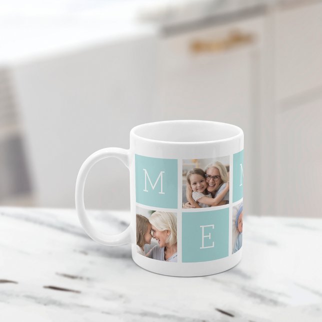 Caneca De Café Colagem Fotográfica Personalizada da Avó 5 da Mema (Criador carregado)