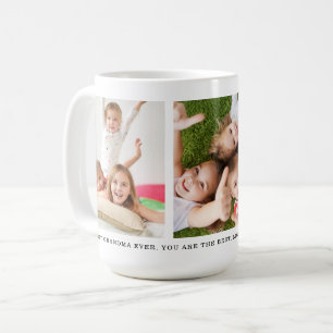 Caneca De Café Colagem Fotográfica Personalizada de 3 Netos Melho