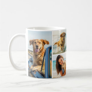 Caneca De Café Colagem Fotográfica Pet Dog 6 Simples