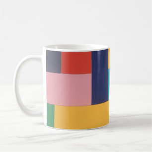 Caneca De Café Colagem geométrica de abstrato de multicores