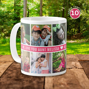 Caneca De Café Colagem Personalizada De 10 Fotografias Que Te Amo