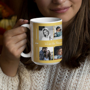 Caneca De Café Colagem personalizada de 10 fotos com elegante fam
