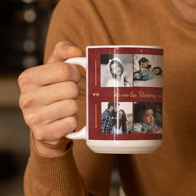 Caneca De Café Colagem personalizada de 10 fotos elegante para su (Criador carregado)