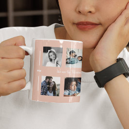 Caneca De Café Colagem personalizada de 10 fotos elegante para su