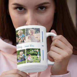 Caneca De Café Colagem personalizada de 10 fotos moderna em sua f