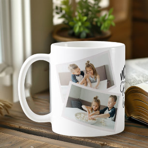 Caneca De Café Colagem Personalizada de 4 Fotos 'O Maior do Mundo