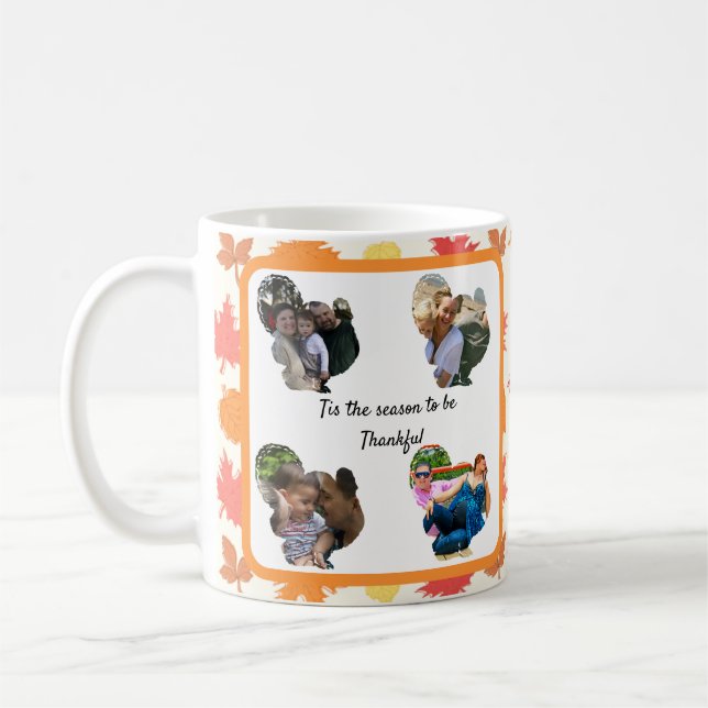 Caneca De Café Colagem personalizada de fotos de turquia de ação  (Esquerda)