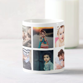Caneca De Café Colagem Personalizada de Fotos para Bebês da Famíl
