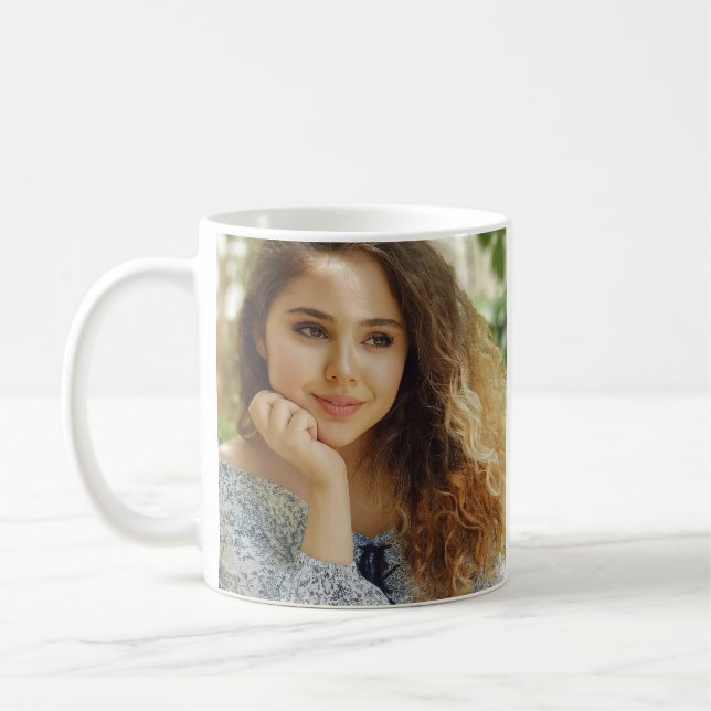 Caneca De Café Colagem Personalizada de Fotos Personalizada (Esquerda)