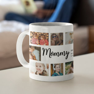 Caneca De Café Colar de Fotos Personalizado da Mamãe com 18 Fotos