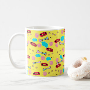 Caneca De Café Colarinho de Cachorro e Design de Osso