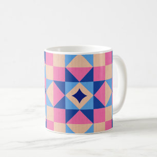 Caneca De Café Colcha de Bloco de Estrela Moderna