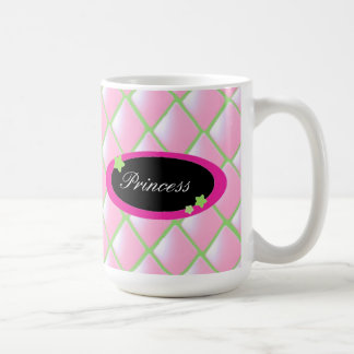 Caneca De Café Colcha de Diamantes Rosa - Princesa