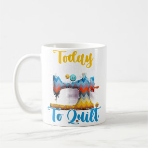 Caneca De Café Colcha de retalhos Máquina de costura engraçada Co