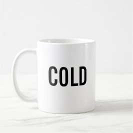 Caneca De Café Cold minimalist white mug 