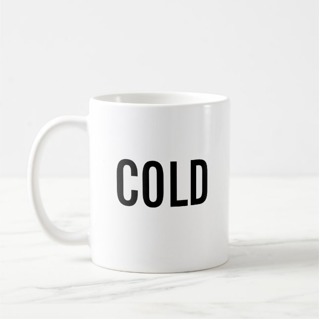 Caneca De Café Cold minimalist white mug  (Esquerda)