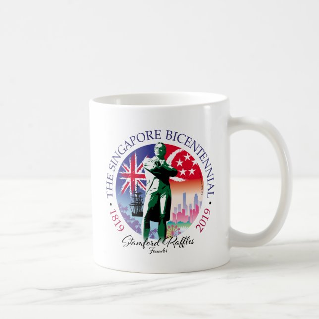 Caneca De Café Coleção Bicentenária de Cingapura Mug v2 (Direita)