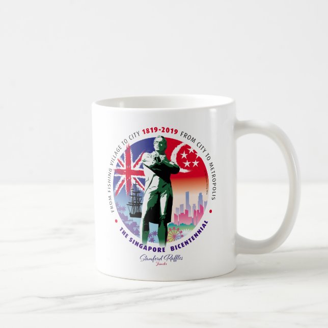 Caneca De Café Coleção Bicentenária de Cingapura v2 (Direita)